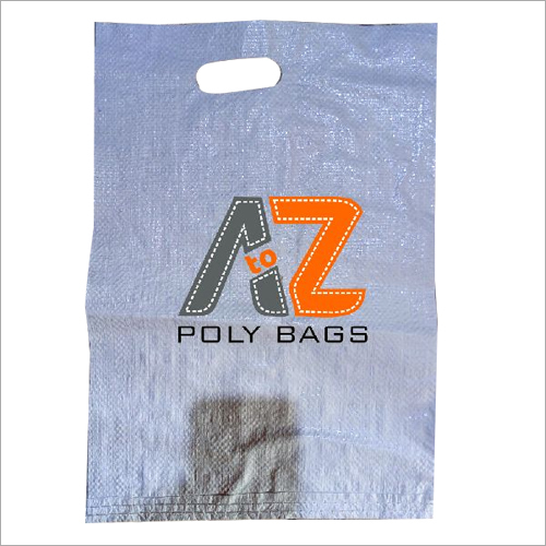 PP Woven D Cut Bag - 12x18 Inches | D Cut Handle, Printed Pattern, Moisture Proof, Durable Polypropylene Material, 2kg Capacity