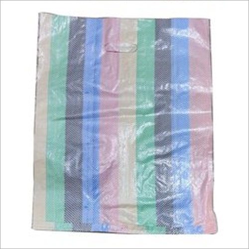 PP Woven D Cut Handle Bag - Size 12X18 Inch, Durable Design for Grocery Packaging, Glossy Finish & Versatile Use in Shops