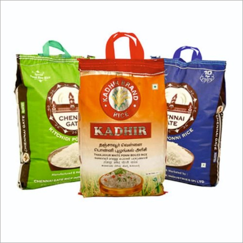 BOPP Printed Loop Handle Bag - PP Woven, 12x18 Inch | Waterproof, Printed Design, 15kg Storage Capacity, Durable Quality