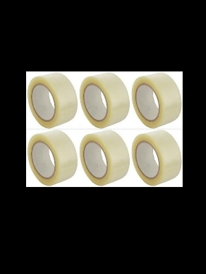 White Transparent Tape - BOPP, Single Side Adhesive, 48mm Width | Packing Tape for Efficient Inventory Management and Product Organization