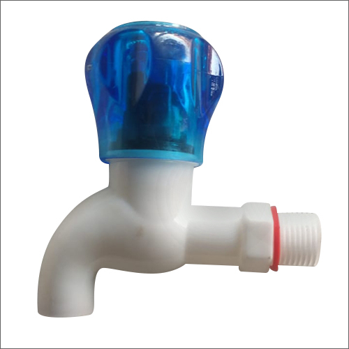 White and Blue Plastic Water Bib Cock
