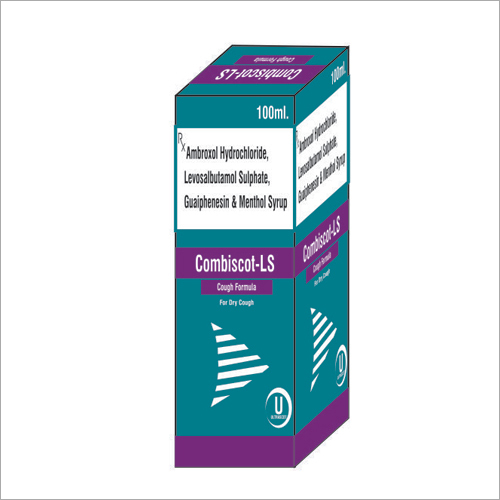 100 ml Ambroxol Hydrochloride Levosalbutamol Sulphate Guaiphenesin and Menthol Syrup