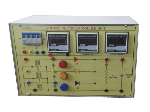 THREE PHASE HALF WAVE UNCONTROLLED RECTIFIER TRAINER By MICRO TECHNOLOGIES