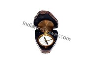 Antique Gold Pocket Compass - 6.5x6.5x2 Cm, Genuine Leather Case/pouch, Perfect Gift For All Occasions