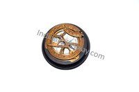 Antique Brass Sundial Compass With Wooden Box Ba Finish