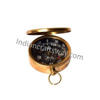 Antique Brass Flat Compass