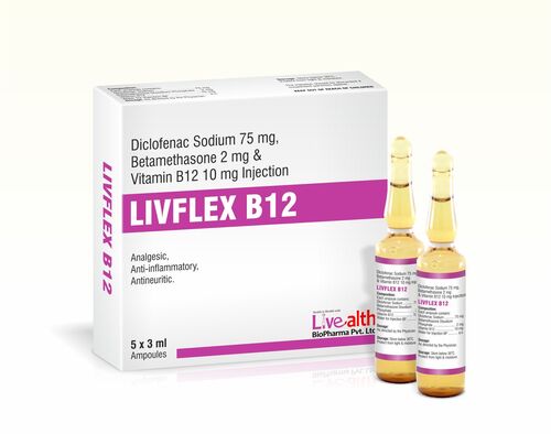 Diclofenac Sodium 75 mg Betamethasone 2 mg  Vitamin B12 10 mg Injection