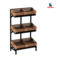 Powder Coating New Product Supermarket Fresh Vegetable And Fruit Display Shelf With High Quality