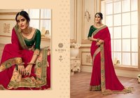 Fancy Border Saree - Georgette Fabric, Hand Embroidered Pattern | Ideal For Traditional Occasions, Perfect For All Seasons
