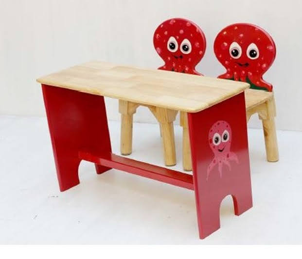 Table with 2 Chair Non Joint Desk (Different Theme sets)