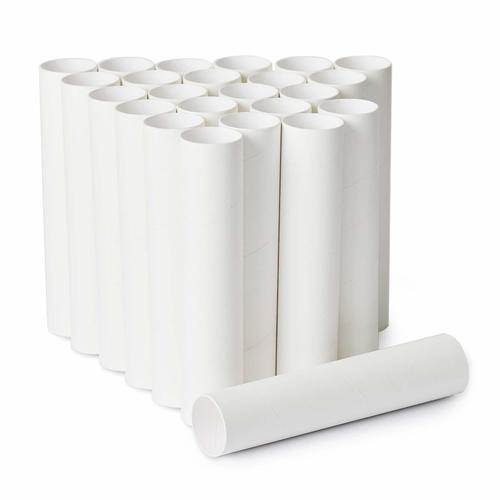White / Brown Round Cardboard Paper Tube