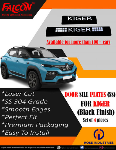 KIGER BLACK FINISH FOOTSTEPS / DOOR SILL PLATES