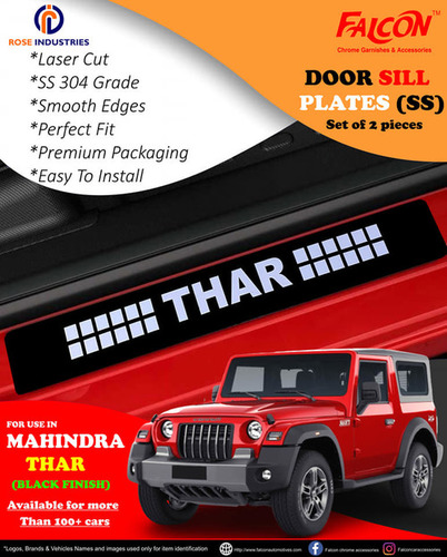 THAR BLACK FINISH FOOTSTEPS / DOOR SILL PLATES