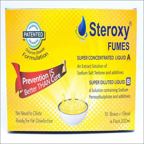 Steroxy Fumes Patented Air Disinfectant Liquid Storage: Dry Place