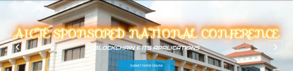 Aicte Sponsored National Conference - On Block Chain And Its Applications