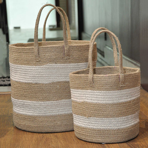 Beige Braided Basket