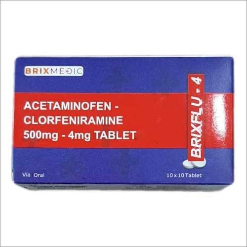 Acetaminophen 500 Plus Chlorpheniramine 4mg Tablets By BRIX BIOPHARMA PVT LTD