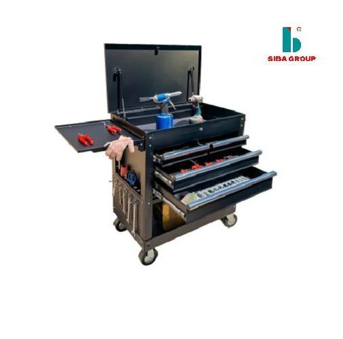 Customize Colors Workshop Garage Factory Metal Tool Trolley Cabinet With Hand Tool Set