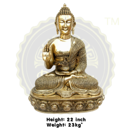 Antique Brass Buddha Statue