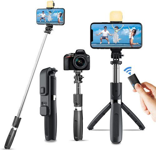 R1S Selfie Stick Wireless Remote With Fill Light Selfie Stick With Tripod Body Material: Abs