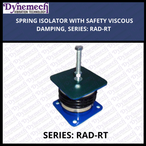 SPRING ISOLATOR WITH SAFETY VISCOUS DAMPING, SERIES-RAD-RT