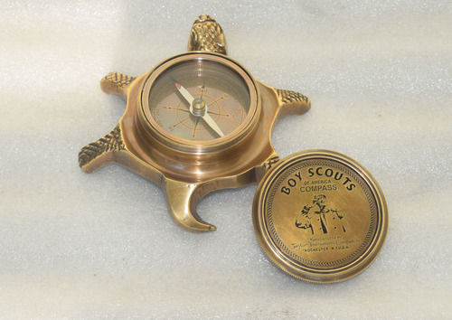 Antique Finish Brass Compass