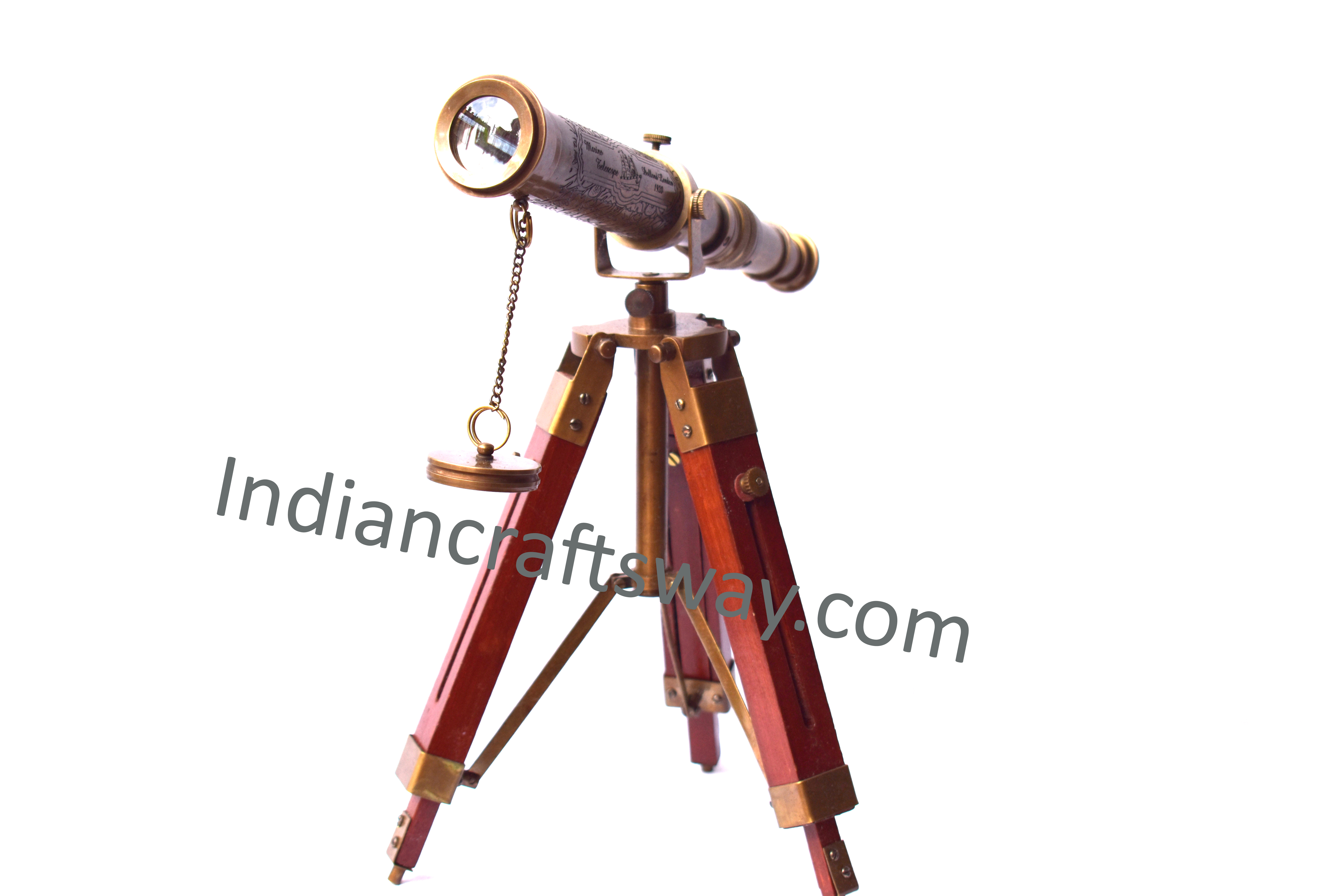 Antique Brass Telescope With Stand Ba Finish 9