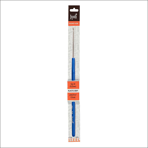 15cm Wool Steel Crochet Hook With Plastic Grip