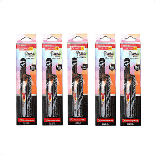 Plastic Camlin Kokuyo Presa Black Roller Pen Pack Of 5