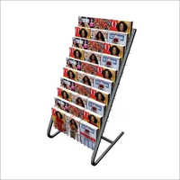 Magazine Display Stands - Metal, 3x5 Feet | Rust Proof, Powder Coated Grey, Open Storage