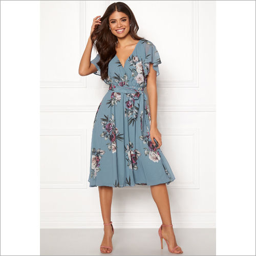 Ladies Flutter Floral One Piece Dress