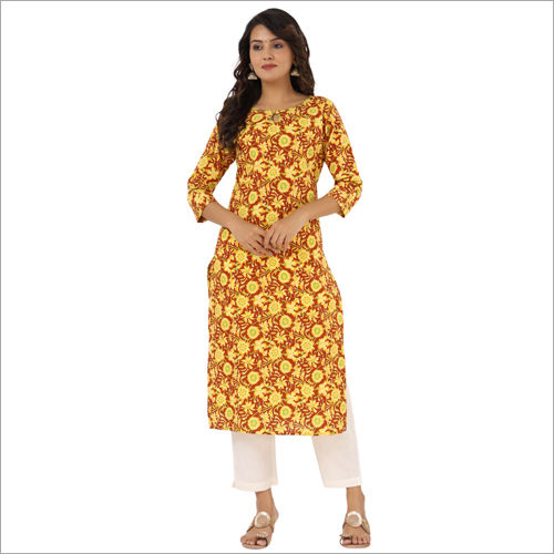 Ladies Cotton Kurta Pant Set