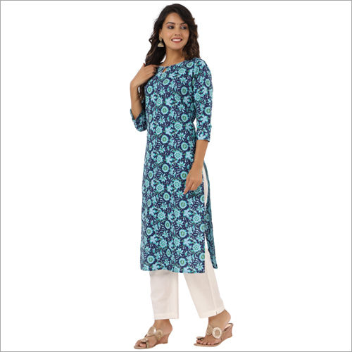 Ladies Cotton Printed Kurta Pant Set