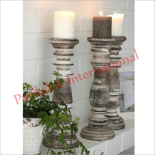 Wooden Antique Candle Stand