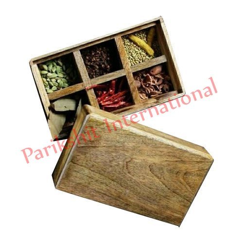 Wooden Masala Box'