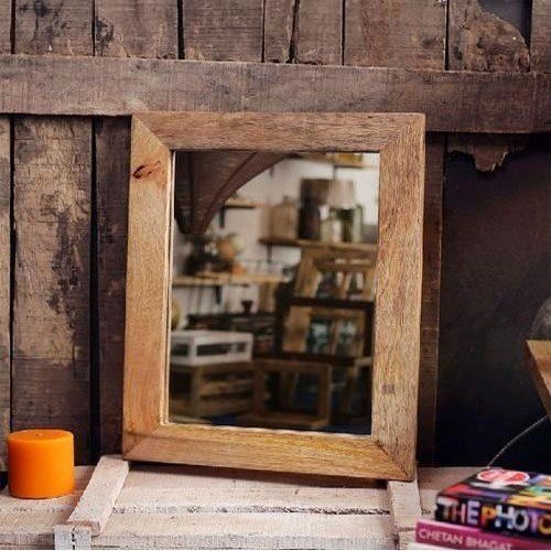 Rustic Reclaimed Solid Wood Wall Mirror Frame