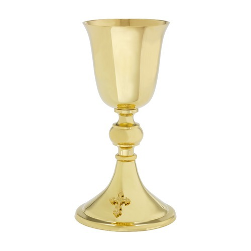 BRASS GRAPES ENGRAVED HIGH QUALITY CHALICE WITH PATEN CHURCH SUPPLIES