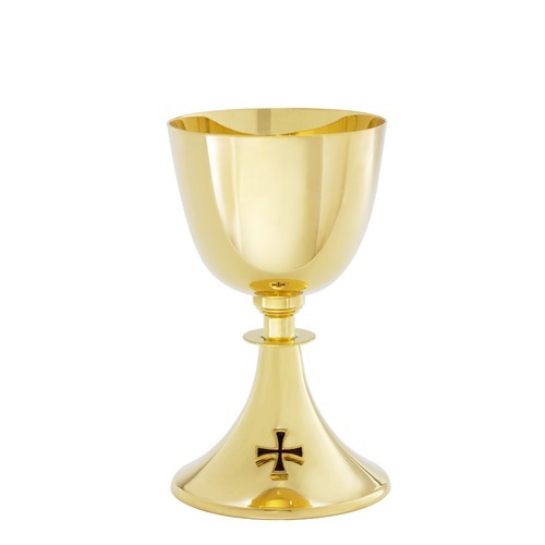 BRASS GRAPES ENGRAVED HIGH QUALITY CHALICE WITH PATEN CHURCH SUPPLIES