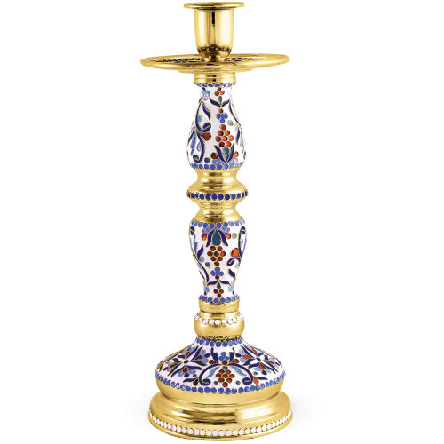 BRASS COLOURFUL CANDLE HOLDER CHURCH SUPPLIES