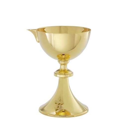 BRASS NEW STYLE HIGH QUALITY CROSS ON CHALICE CHURCH SUPPLIES