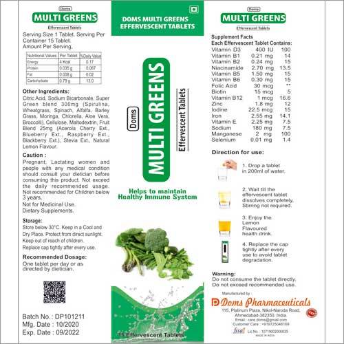 Multi Greens Tablets