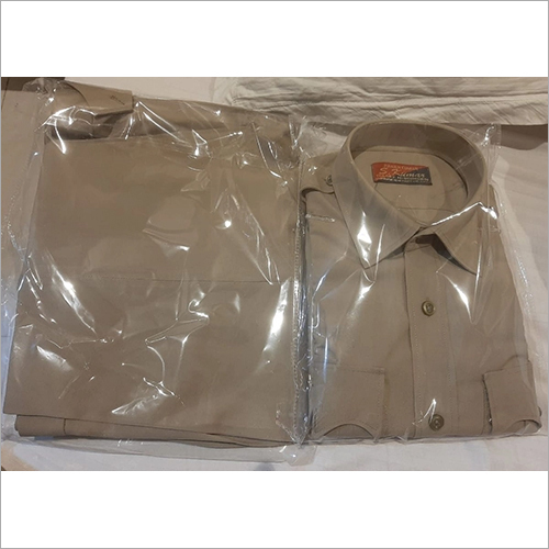 Police Khaki Uniforms - Cotton Blend, Full Sleeves | Breathable, Skin-Friendly, Zipper Closure Pants, Washable Design, Colorfast Finish