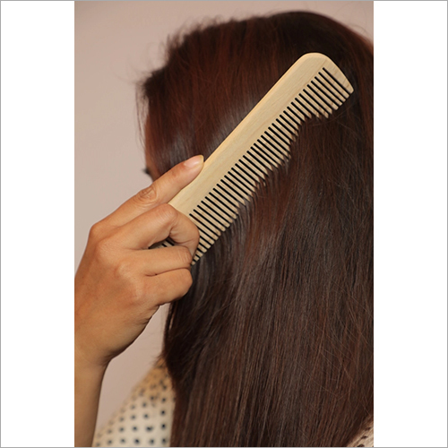 Wide Tooth Neem Comb - Polished Wood, Different Sizes Available | Eco-Friendly Hair Care, Reduces Dandruff and Hair Fall