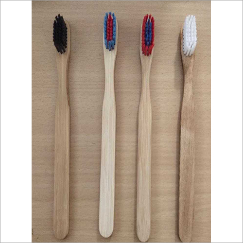 Flat Bamboo Toothbrush - Biodegradable & Eco-Friendly, Multiple Colors & Durable Plastic Bristles