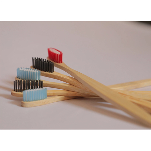 Eco Friendly Toothbrush - Plastic Bristles In Various Colors, Brown Stick | Ideal For Dry Storage And Eco-conscious Use