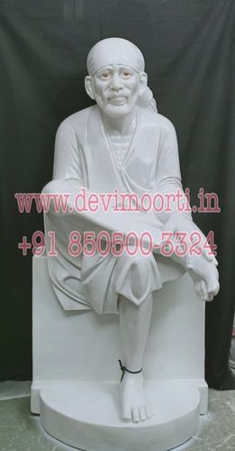 Best Seller Of Marble Sai Baba Moorti Height: 4 Foot (Ft)