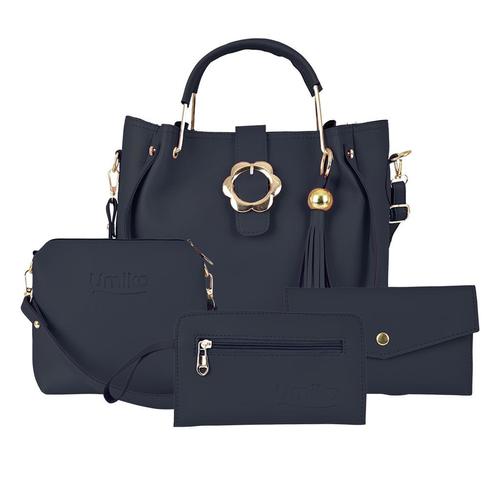 Umiko Pu Leather Hand Bags For Womens with Premium Lining (Combo of 4 Bags)