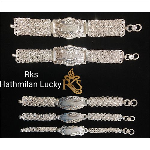 Mens Silver Lucky Bracelet By R. K. SILVER