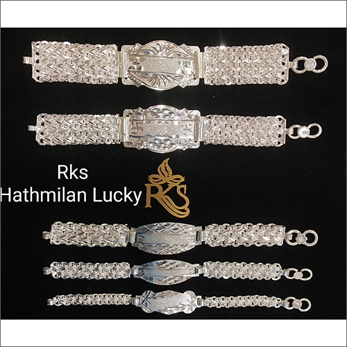 Mens Silver Lucky Bracelet at Best 