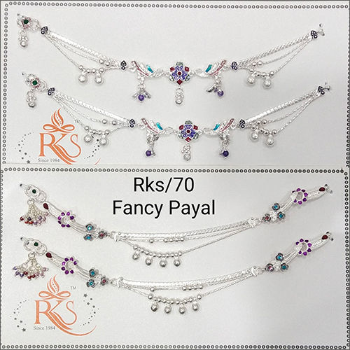 Fancy Silver Anklets